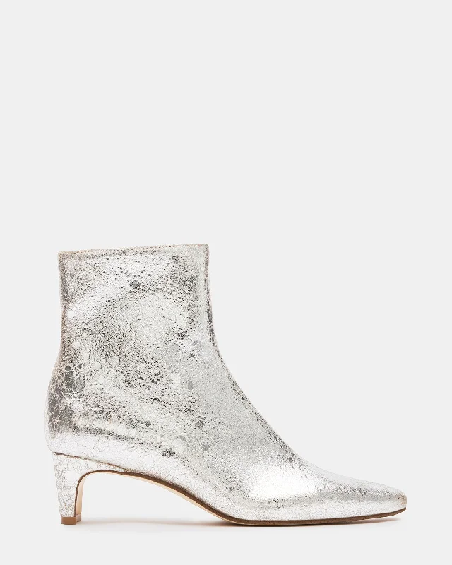 Women's chic Chelsea boots-DELVIE SILVER LEATHER