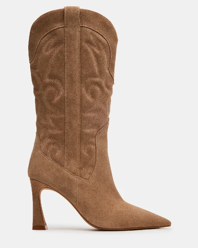 Women's floral embroidered boots-HOLSTER SAND SUEDE