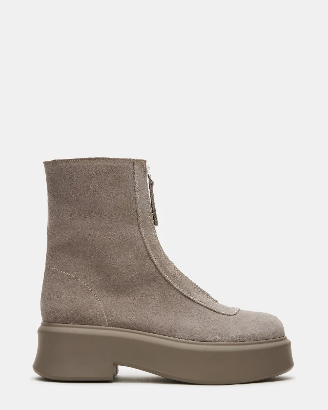 Women's stylish rain boots-JONES GREY SUEDE