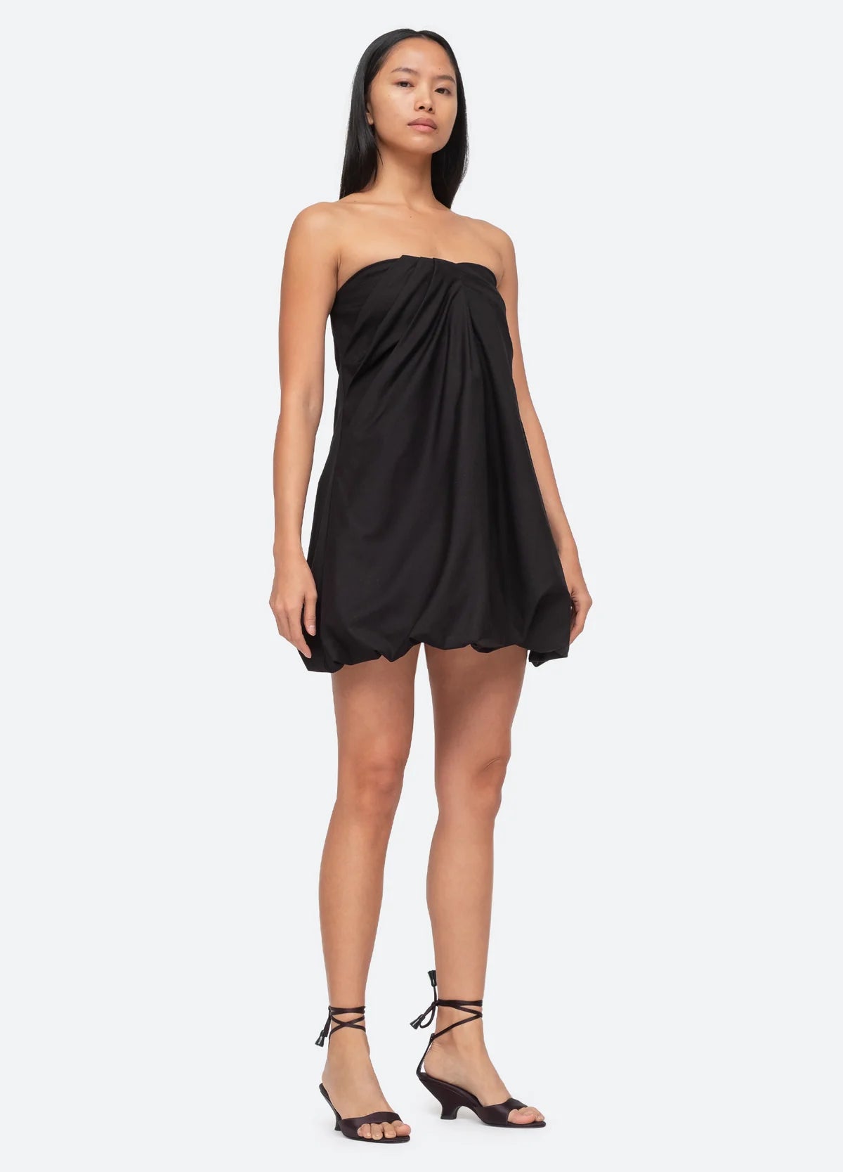 Long sleeve cocktail dress-Aerin Dress - Black