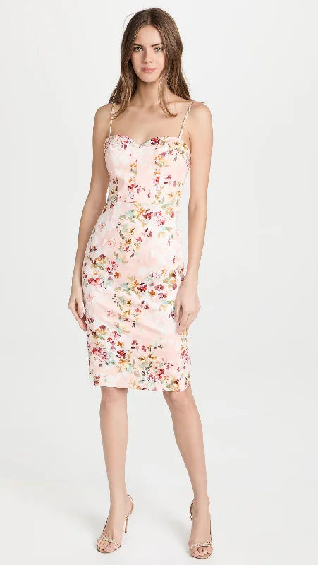 One-shoulder cocktail dress-Clover Dress - Peachy Petals