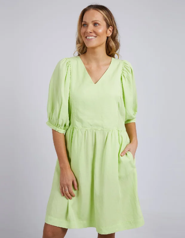 Purple lace dress-Elm Bliss Washed Dress Keylime