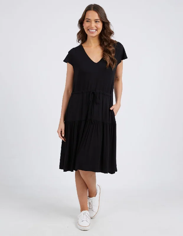 Airy beach dress-Elm Priya Dress Black