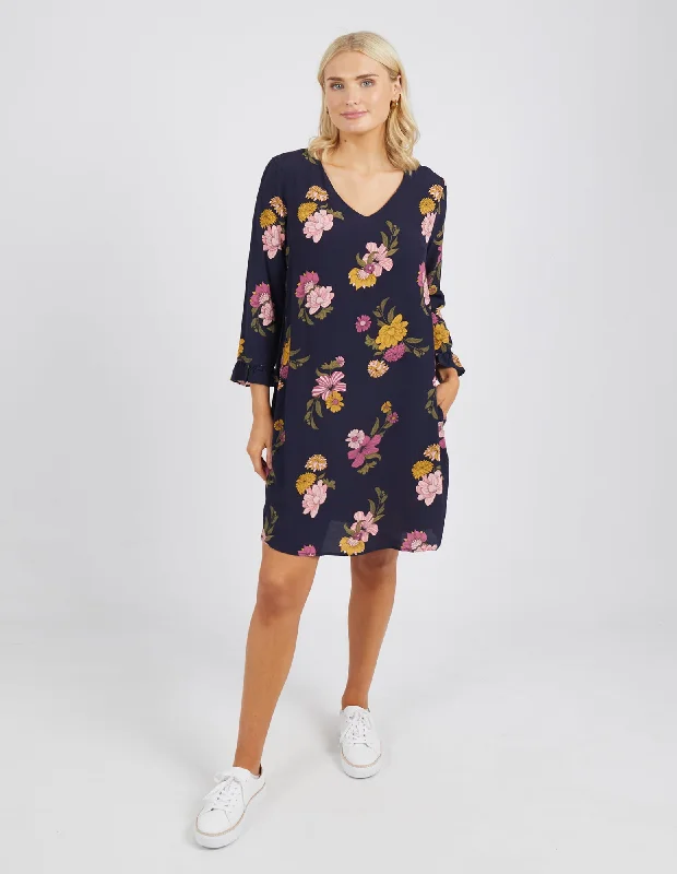 Fringe sundress-Elm Sweet Pea Shift Dress Navy Floral