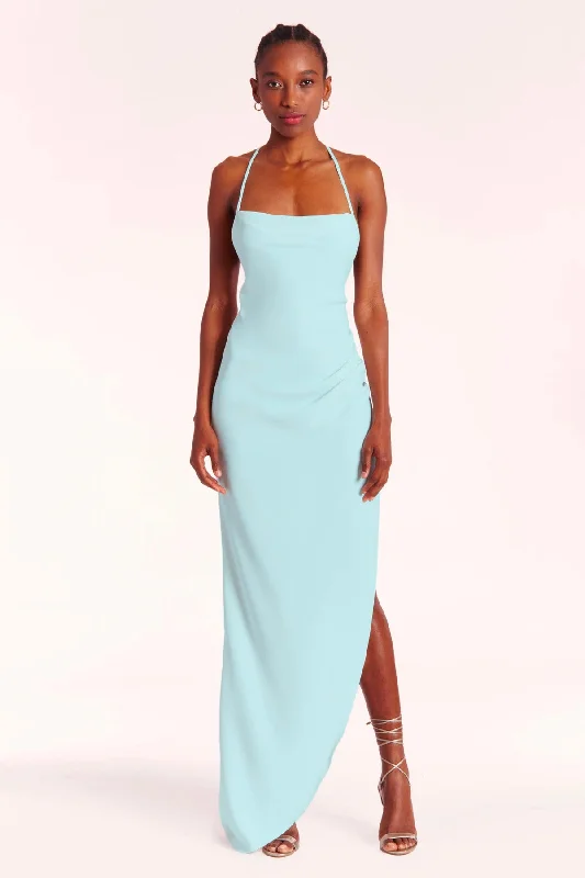 Halter neck cocktail dress-Janet Gown - Larimer