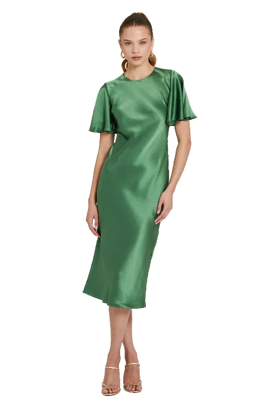 Green sundress-Julietta Silk Dress - Ferman Green