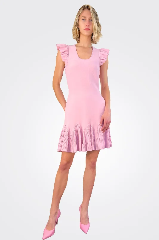 Satin party dress-Milasen Dress - Lilac