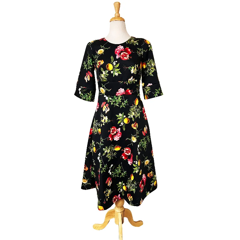 Floral cocktail dress-Pomegranate and Friends Dress