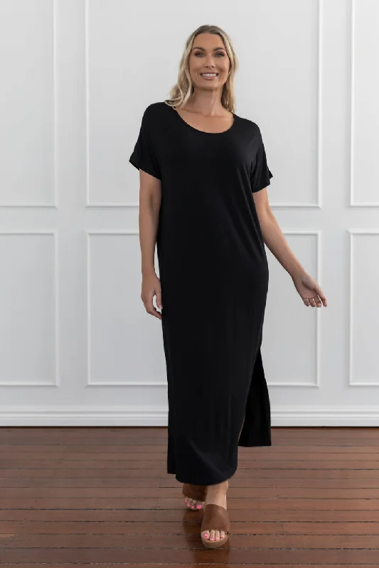 Long sleeve sundress-PQ Collection Destiny Dress Black