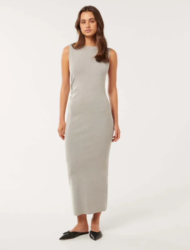 Stacked tiered dress-Rayna Knitted Midi Dress