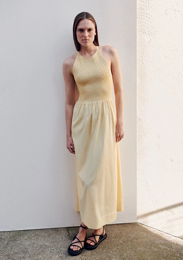 Ruffled sundress-Soleil Dress - Primrose Yellow