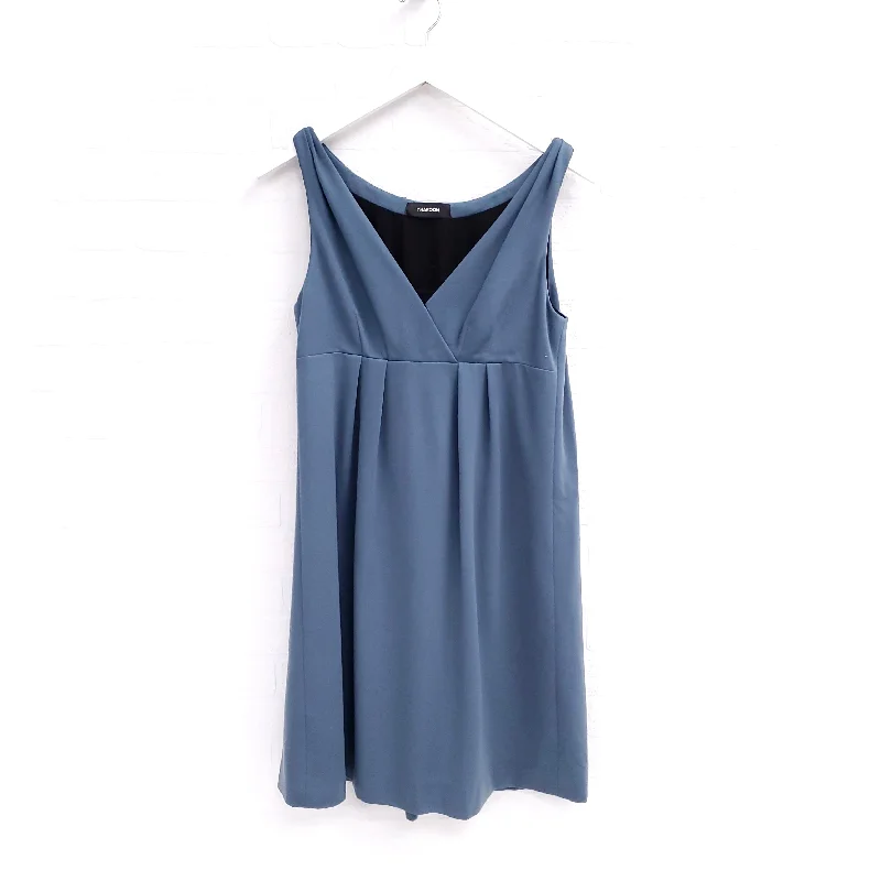 Long sleeve party dress-THAKOON BLUE CAPE DRESS - SIE 4