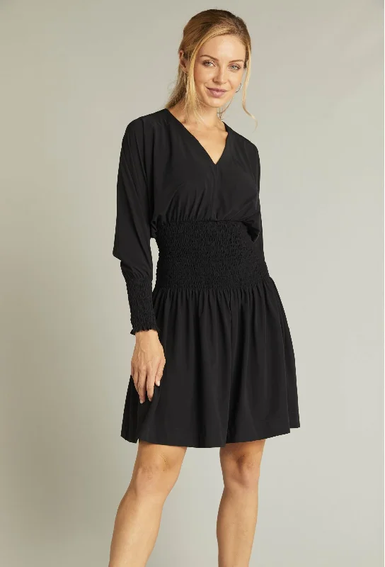 Velvet cocktail dress-Voleuse Dress - Black