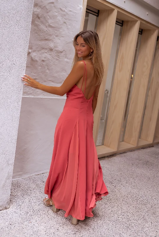 Off-shoulder sundress-Old Pink Killi Dress