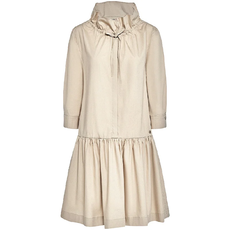 Lace cocktail dress-SHIRT DRESS "HOLLY" IN BEIGE