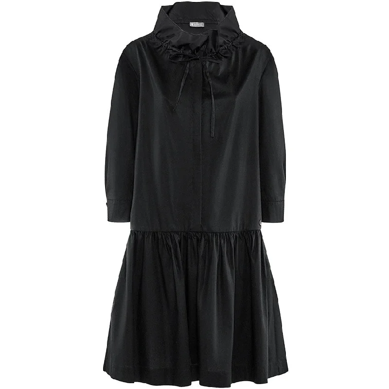 Lace cocktail dress-SHIRT DRESS "HOLLY" IN BLACK