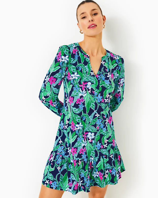 Corset cocktail dress-Lilly Pulitzer Women's Alyssa A-Line Cotton Dress - Multi Untamed