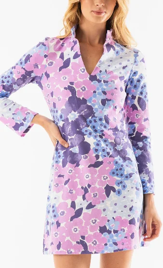 Polka dot party dress-Mahi Gold Women's MAHI Tunic Dress - Summer Jubilee Lilac