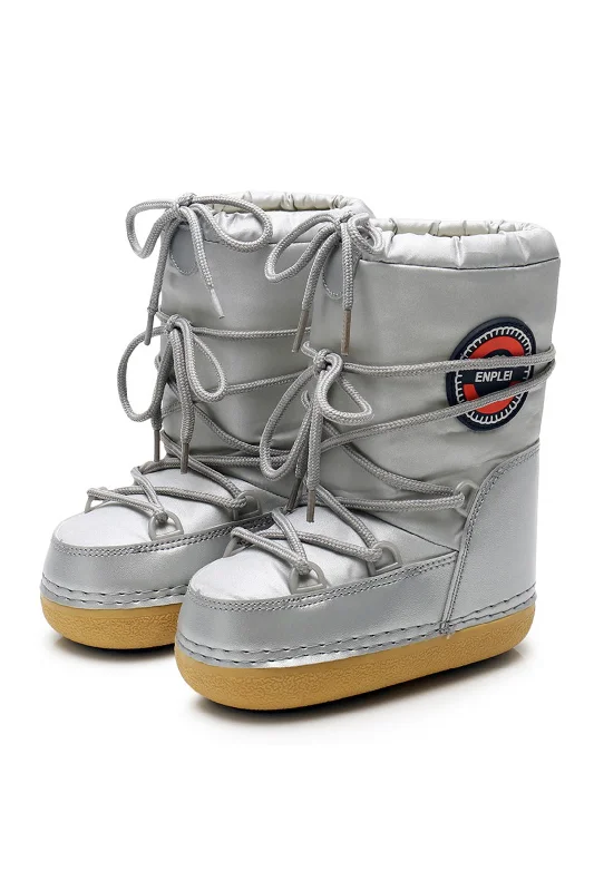 Tie Mid-calf Snow Boots