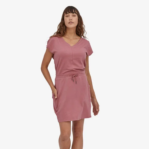 Fringe cocktail dress-Patagonia Women's Organic Cotton Roaming Dress - Light Star Pink