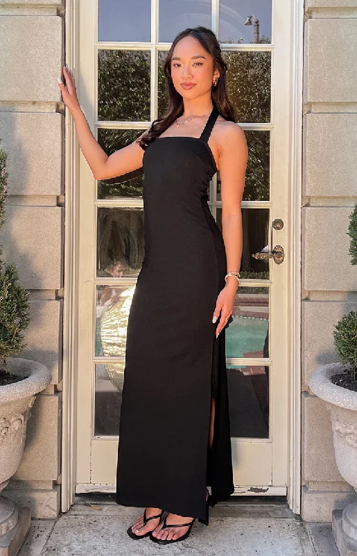 Smocked sundress-Raylan Black Maxi Dress