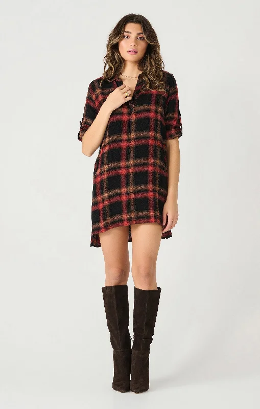 Pleated cocktail dress-Denali Shirt Dress