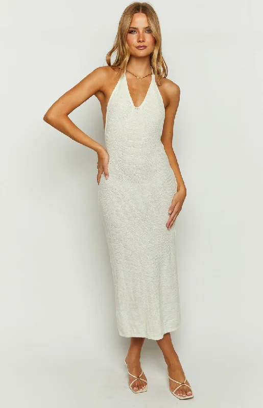 Glitter sundress-Tucson White Crochet Maxi Dress