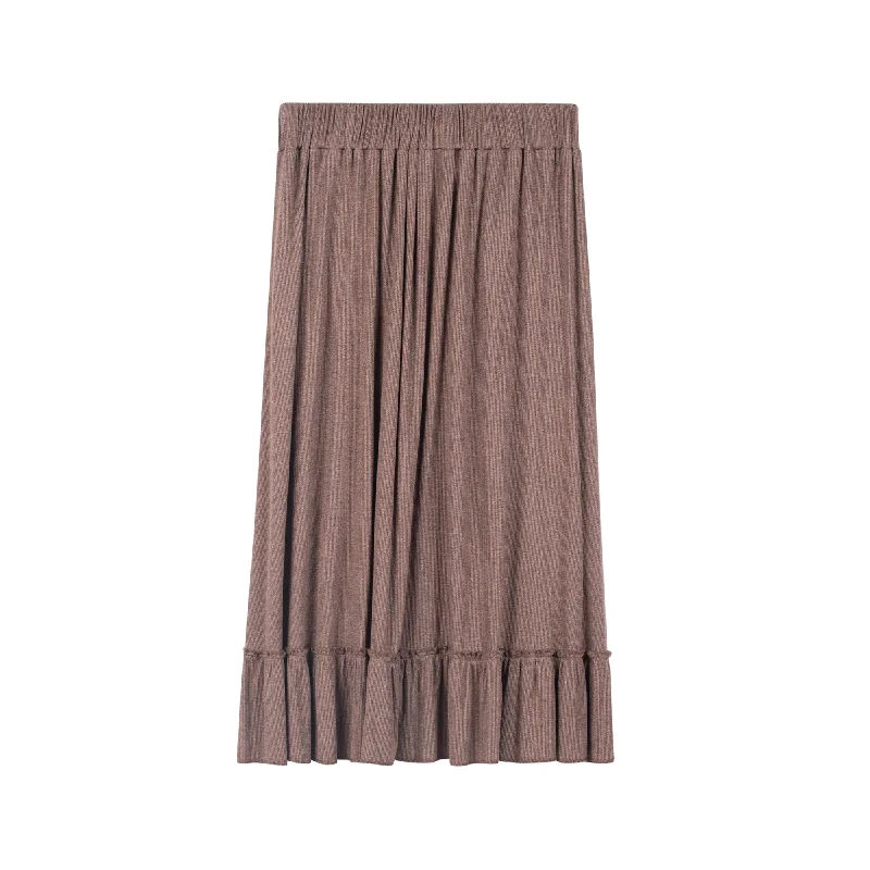 Fringe cotton skirt-Acorn_Mushroom_Ruffle Skirt