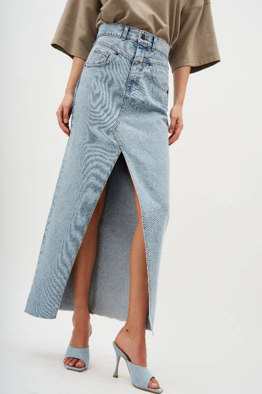 High-low denim skirt-Aluta Blue Skirt