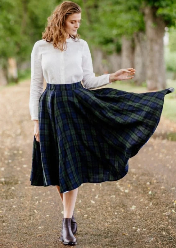 Knit denim skirt-Classic Skirt, Patterned