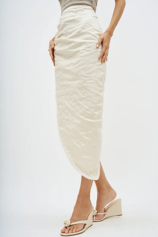 Sequin cotton skirt-Cologne Pearl Crush Skirt