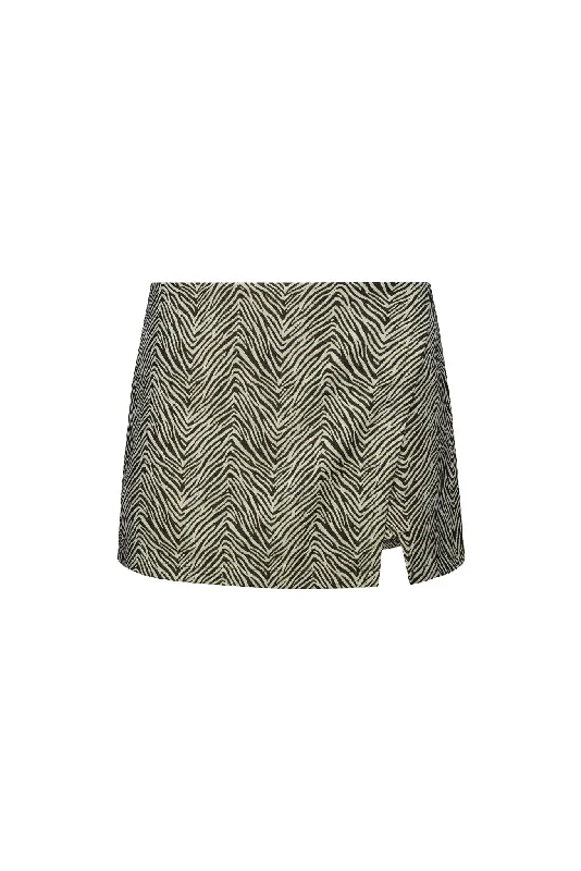 White cotton skirt-Layla Skort Woven Jacquard - Leon