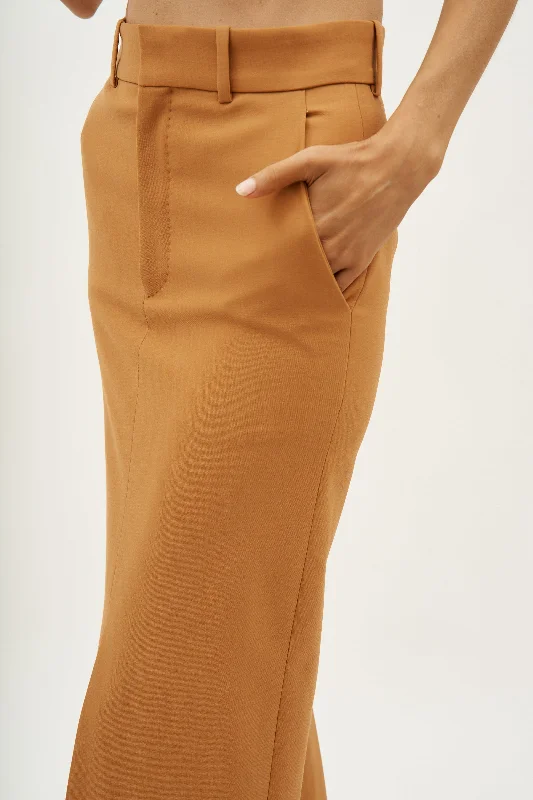 Maxi cotton skirt-Privilege Terracotta Skirt